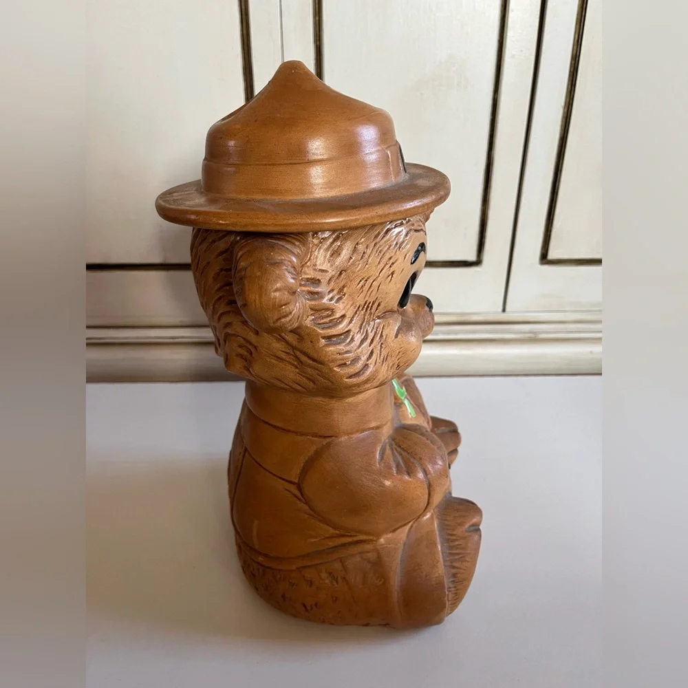Vintage 1960s Twin Winton Smokey The Bear Cookie Jar Canister Forest Ranger